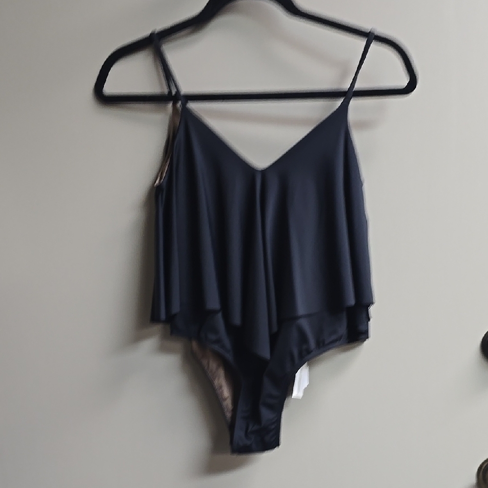 Elegant Black One-Piece Swimsuit